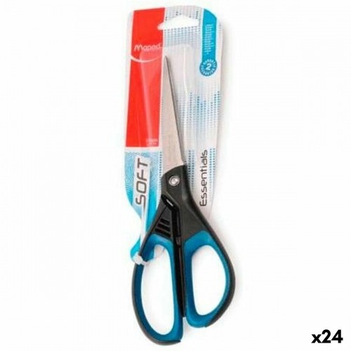 Ножницы Maped Essentials Soft E4683 Чёрный Синий Нержавеющая сталь 21 cm (24 штук) image 1