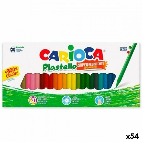 Цветные полужирные карандаши Carioca Plastello Разноцветный (54 штук) image 1