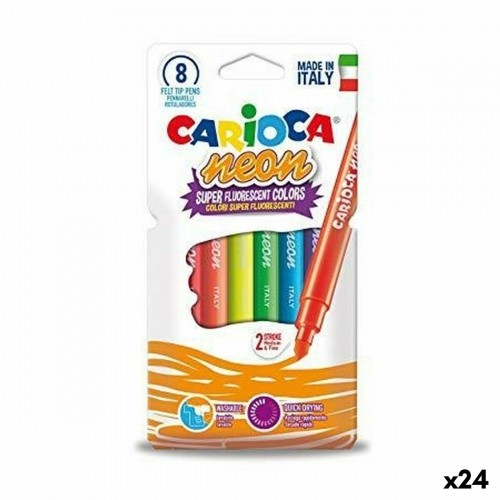Набор флуоресцентных маркеров Carioca Neon Разноцветный (24 штук) image 1