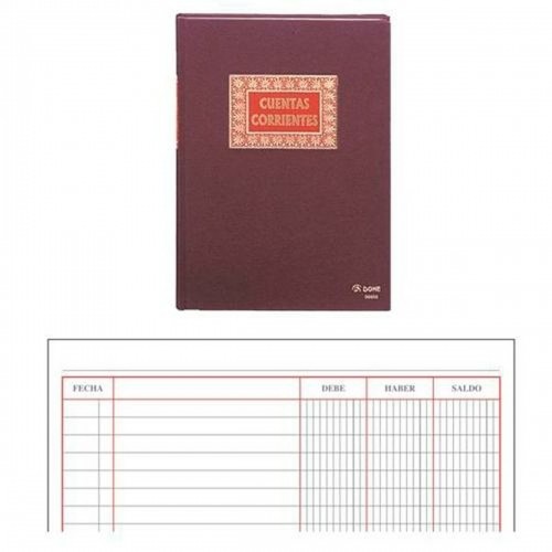 Account Book DOHE 09908 Бордовый A4 100 Листья image 1