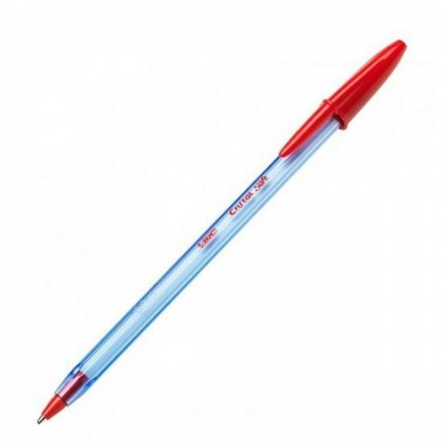 Pildspalva Bic Cristal Soft 1-2 mm Sarkans Caurspīdīgs (50 gb.) image 1
