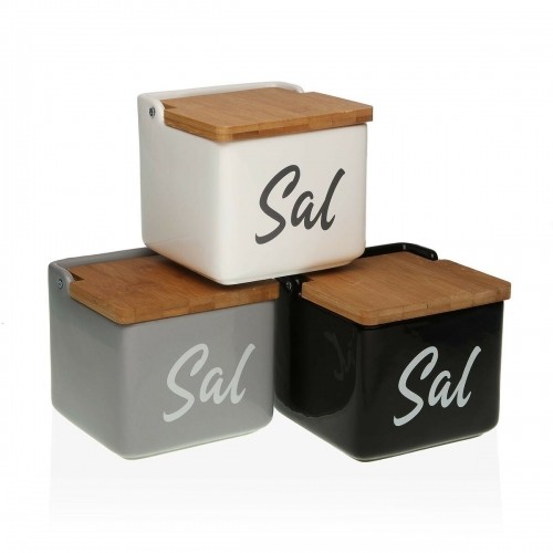 Salt Shaker with Lid Versa 12,2 x 11,5 x 12,2 cm Ceramic image 1