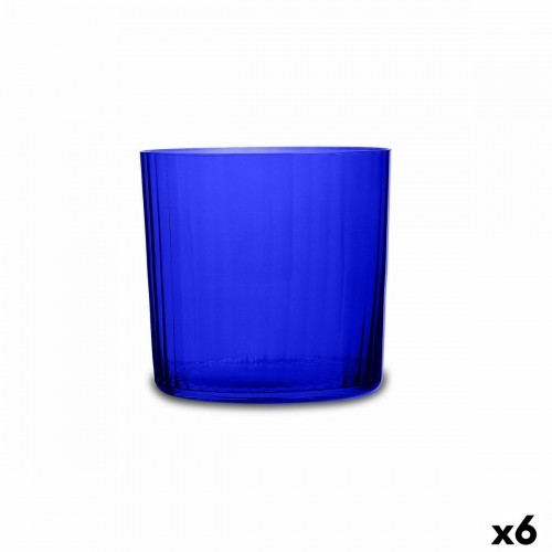 Glass Bohemia Crystal Optic Blue Glass 350 ml (6 Units) image 1