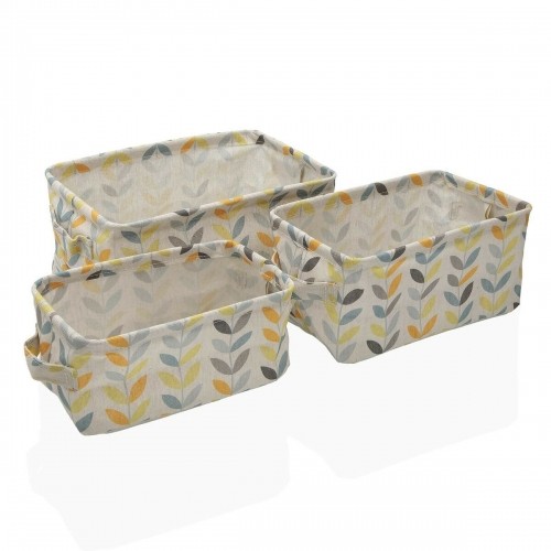 Basket set Versa Erin Rectangular 28 x 18 x 14 cm Textile image 1