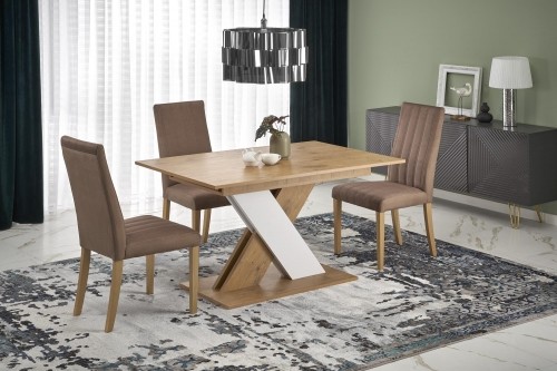 Halmar XARELTO extension table, lancelot oak / white image 1