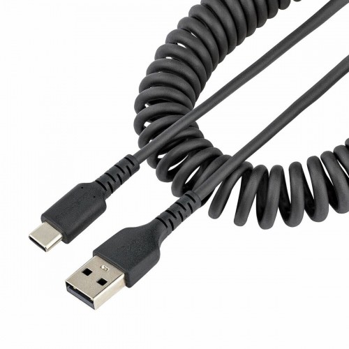 USB A uz USB C Kabelis Startech R2ACC-1M-USB-CABLE Melns 1 m image 1