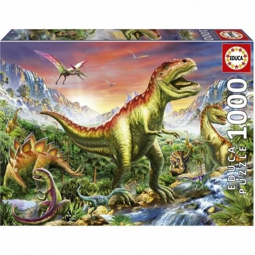 Puzle un domino komplekts Educa Dinozauri 1000 Daudzums image 1