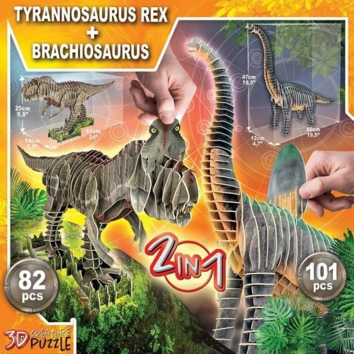 3D Puzzle Educa Puzzle x 2 Dinosaurs image 1