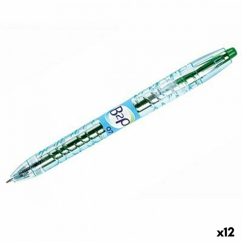 Gel pen Pilot B2P Green 0,4 mm (12 Units) image 1