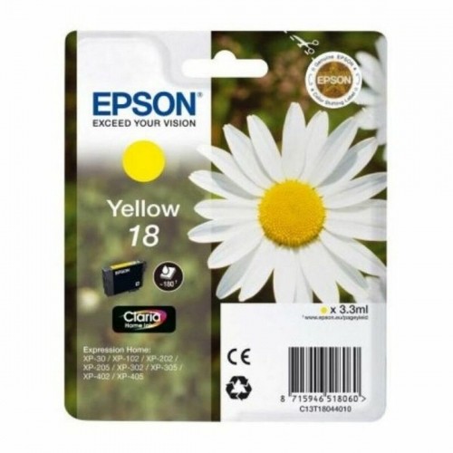 Картридж с Совместимый чернилами Epson Cartucho Epson 18 amarillo Жёлтый image 1