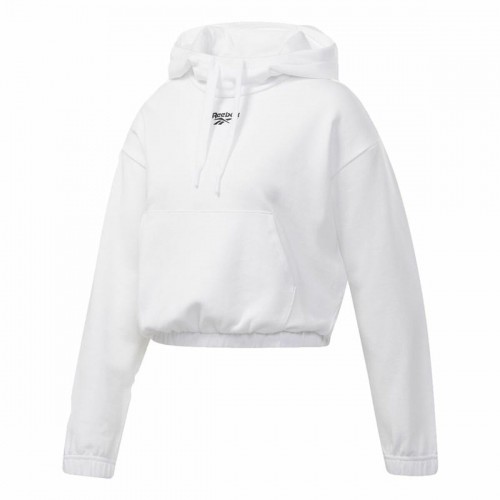 Women’s Hoodie Reebok Sportswear Cropped White image 1