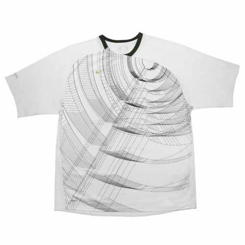 Vīriešu Krekls ar Īsām Piedurknēm Nike Summer T90 Balts image 1