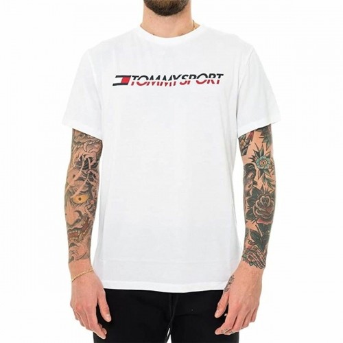 Vīriešu Krekls ar Īsām Piedurknēm Tommy Hilfiger Logo Chest Balts image 1