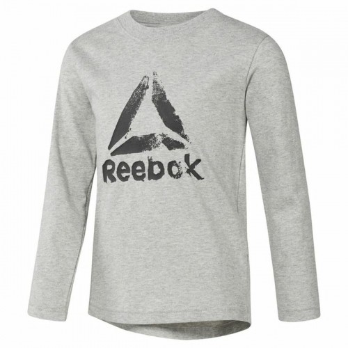 Bērnu Krekls ar Garām Piedurknēm Reebok Boys Training Essentials Gaiši pelēks image 1