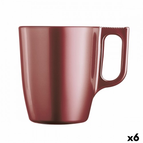 Mug Luminarc Flashy Red 250 ml Glass (6 Units) image 1