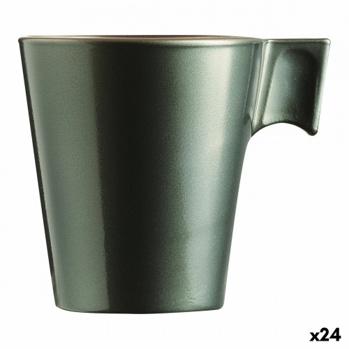 Mug Luminarc Flashy Green 80 ml Glass (24 Units) image 1