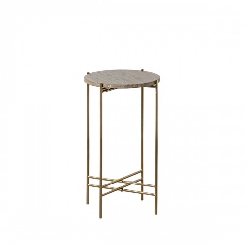 Side table 32 x 32 x 54,5 cm Brown Marble Iron image 1