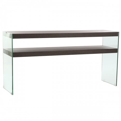 Console DKD Home Decor Brown Transparent Crystal Walnut MDF Wood 160 x 45 x 80 cm image 1