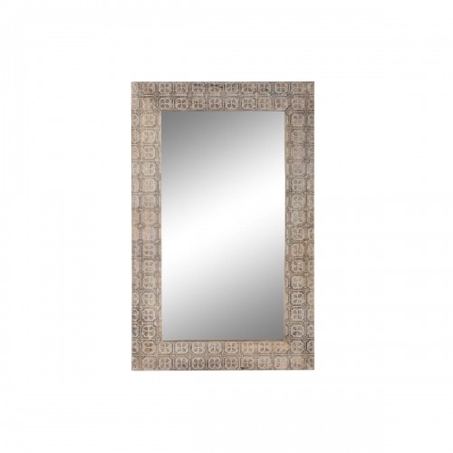 Sienas spogulis DKD Home Decor 76,5 x 3 x 122 cm Stikls Dabisks Brūns Mango koks Indietis image 1