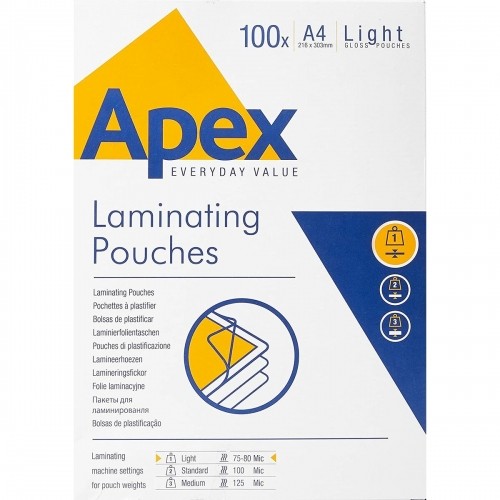 Laminating sleeves Fellowes Light 100 Units Transparent A4 image 1