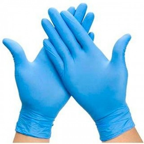 Bigbuy Wellness Одноразовые виниловые перчатки M Синий image 1