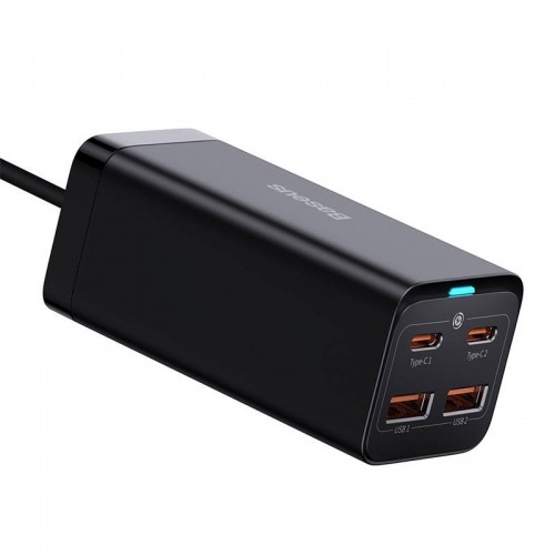 Baseus GaN3 Pro 2xUSB-C + 2xUSB wall charger, 100W (black) image 1