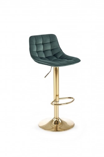 Halmar H120 bar stool, gold / dark green image 1