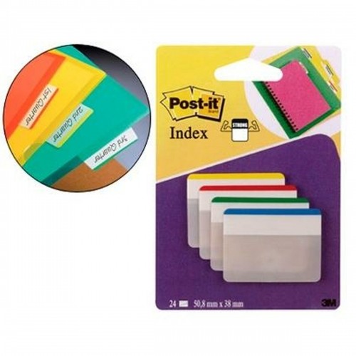 Стикеры для записей Post-it Index 50,8 x 38 mm Разноцветный (6 штук) image 1