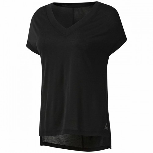 Women’s Short Sleeve T-Shirt Reebok Wor Supremium Detail Black image 1
