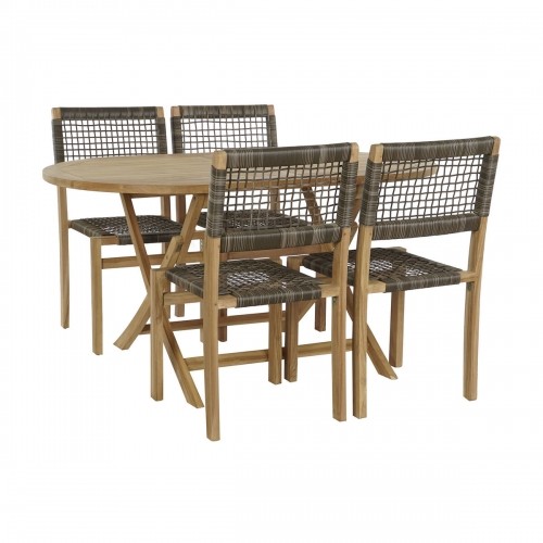 Стол и 4 стула DKD Home Decor Тик 90 cm 150 x 90 x 75 cm image 1