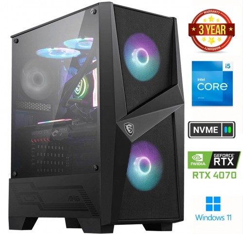 Mdata Gamer i5-13400F 32GB 256GB NVME RTX 4070 Windows 11 image 1