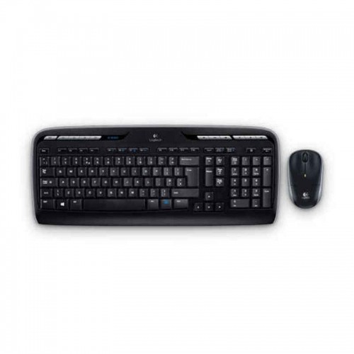 Клавиатура и беспроводная мышь Logitech MK330 Чёрный Испанская Qwerty image 1