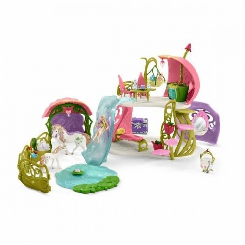 Playset Schleich Glittering flower house with unicorns, lake and stable Лошадь Пластик image 1