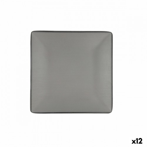 Плоская тарелка Bidasoa Gio 21,5 x 21,5 cm Pelēks Plastmasa image 1