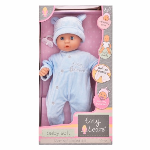 TINY TEARS soft baby doll, with blue clothes, 11013 image 1