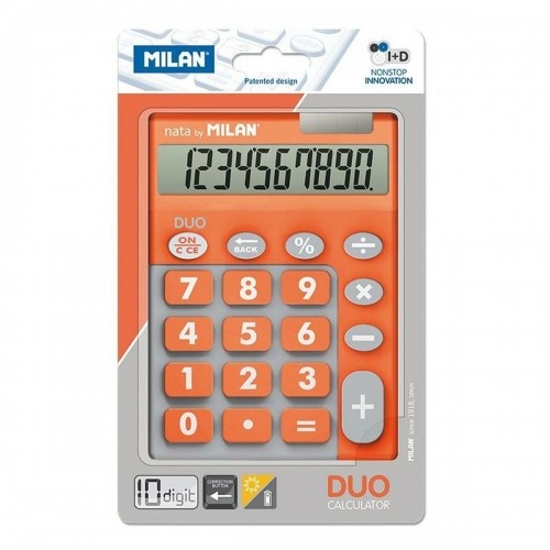 Kalkulators Milan DUO 14,5 x 10,6 x 2,1 cm Oranžs image 1