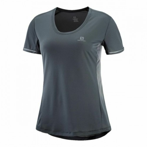 Women’s Short Sleeve T-Shirt Salomon Agile Dark grey image 1