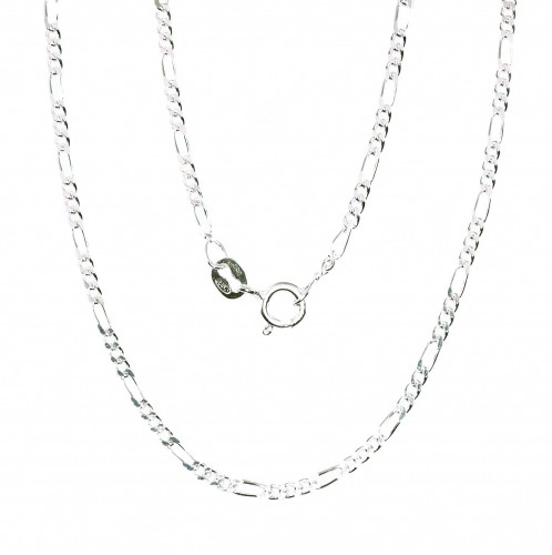Серебряная цепочка Фигаро 2 мм, алмазная обработка граней #2400054, Серебро 925°, длина: 55 см, 5.3 гр. image 1