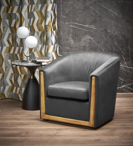 Halmar ENRICO leisure chair, grey image 1