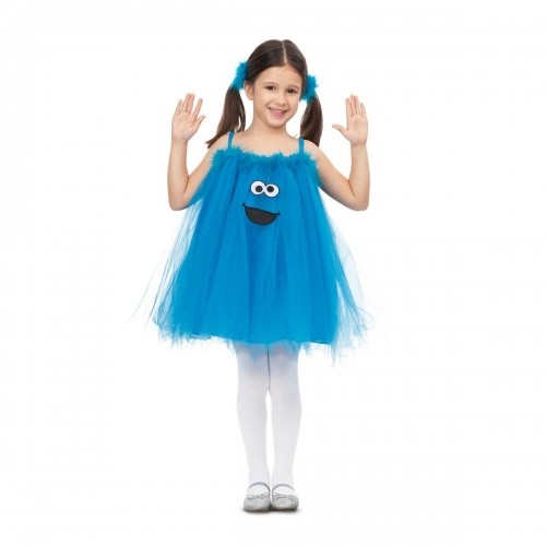 Costume for Children My Other Me Cookie Monster Sesame Street Blue (2 Pieces) image 1