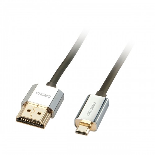 HDMI uz Micro HDMI Kabelis LINDY 41682 2 m Sudrabains Melns image 1