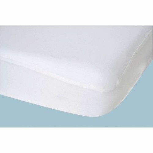 Fitted bottom sheet Domiva White Impermeable image 1