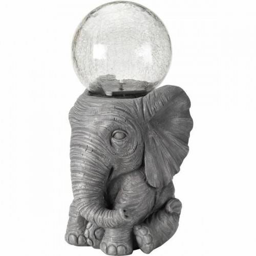 Bigbuy Garden Solārā lampa elephant Balts image 1