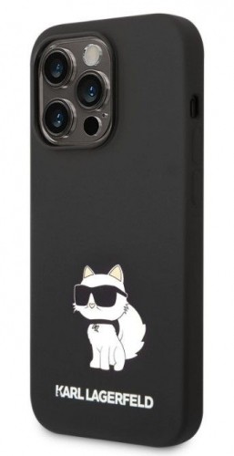 Karl Lagerfeld  
       Apple  
       iPhone 14 Pro Max Liquid Silicone Choupette NFT Case 
     Black image 1