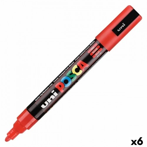 Marķieris POSCA PC-5M Sarkans (6 gb.) image 1