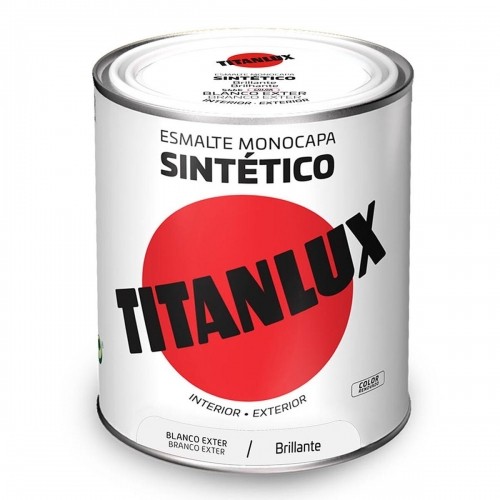 Synthetic enamel paint Titanlux 5809022 White 750 ml image 1
