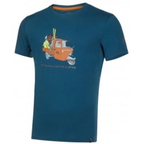 La Sportiva Krekls APE T-Shirt M XL Storm Blue/Hawaiian Sun image 1