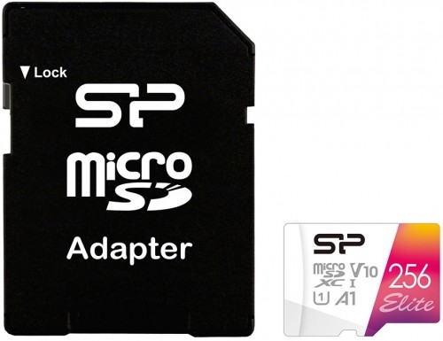 Silicon Power memory card microSDXC 256GB Elite + adapter image 1