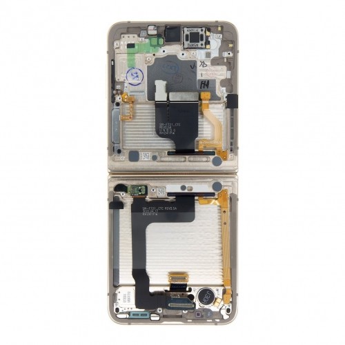 LCD display + Touch + Front Cover Unit Samsung F721 Galaxy Z Flip 4 5G Gold (Service Pack) image 1