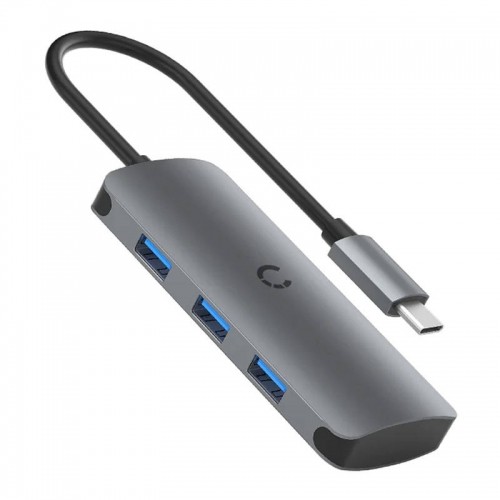 Hub 6w1 USB-C do 3x USB, USB-C, SD Card, Micro SD Card Cygnett SlimMate 100W (grey) image 1